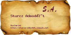 Sturcz Adeodát névjegykártya